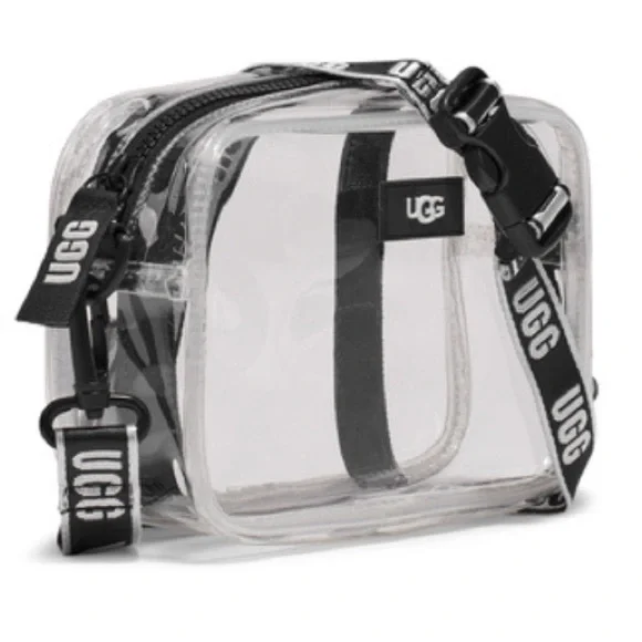 UGG Black and Clear Janey II Transparent Crossbody Belt-bag Clutch - Picture 4 of 11